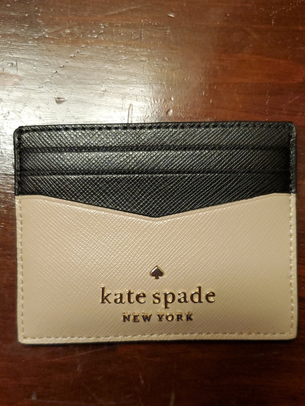 NWT Kate Spade Small Slim Cardholder Bicolor Colorblock Leather